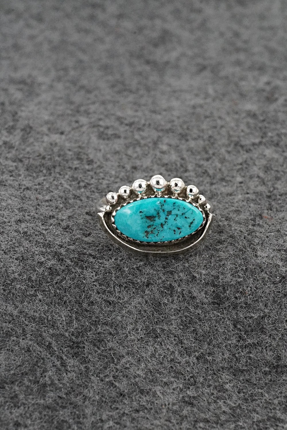 Turquoise & Sterling Silver Ring - Cody Nez - Size 8.5