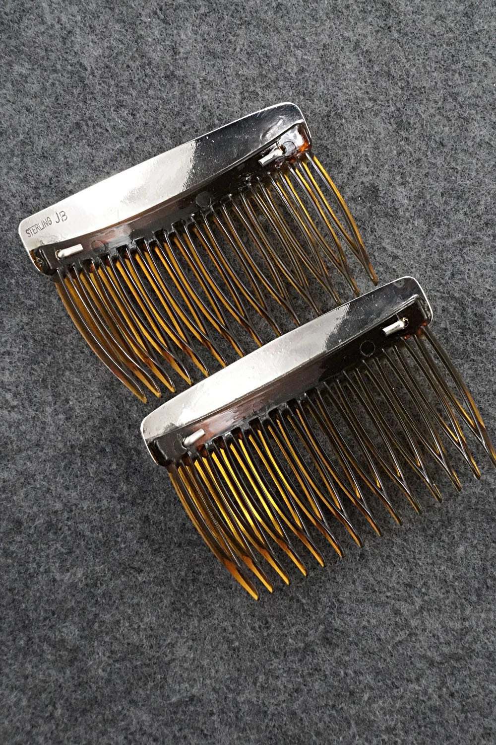 Turquoise & Sterling Silver Hair Combs - Jolene Begay