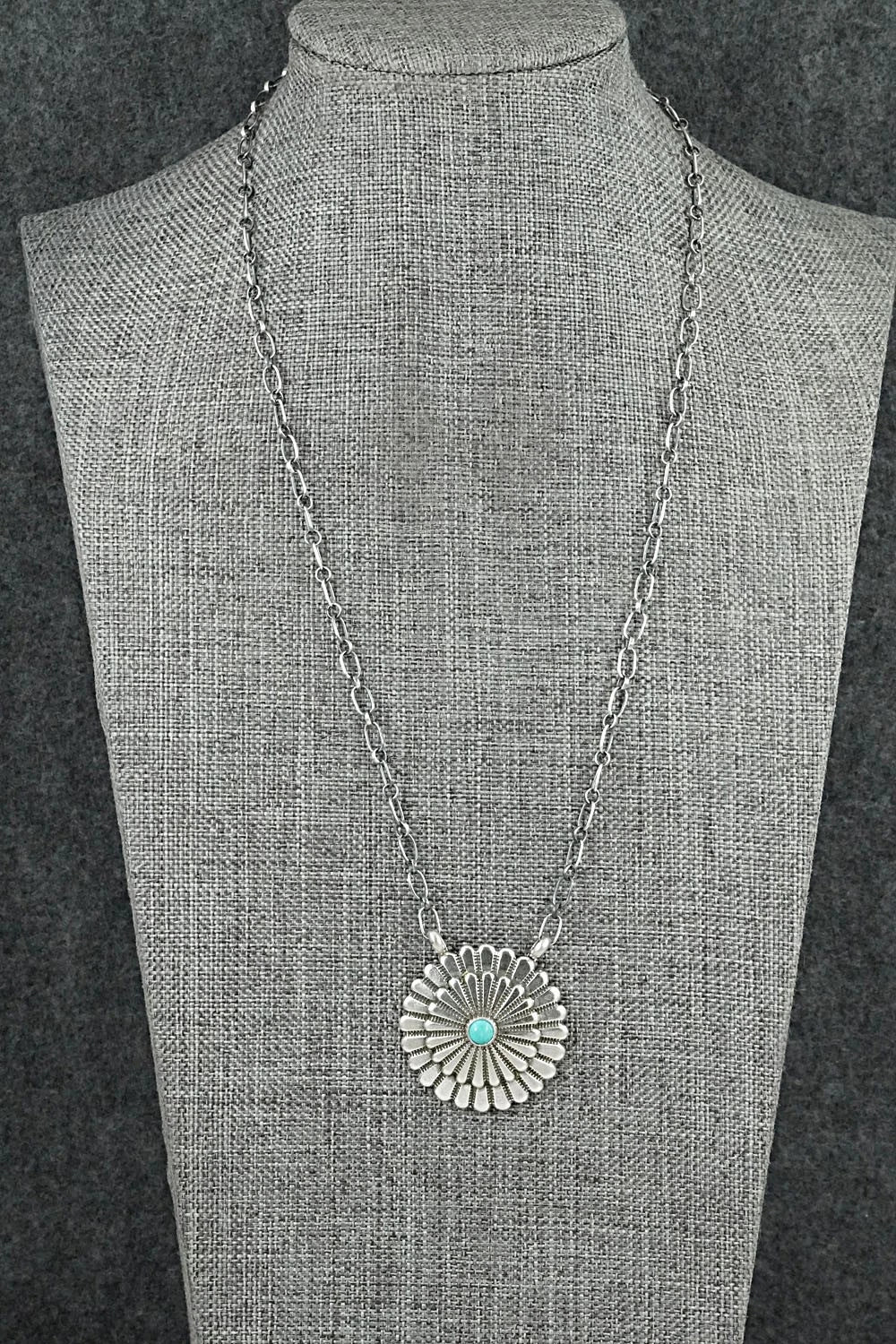 Turquoise & Sterling Silver Necklace - Sheldon Mariano