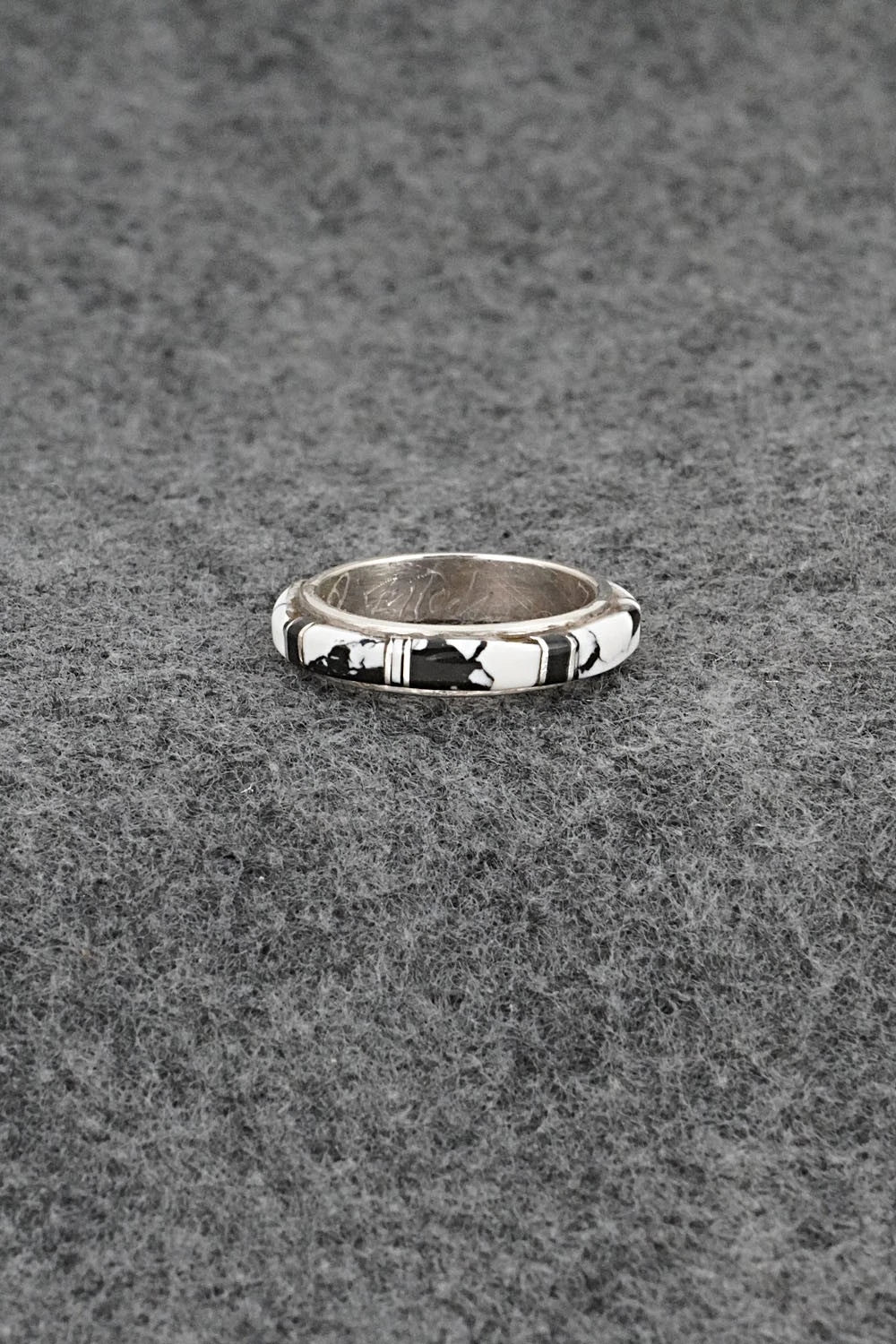 White Buffalo & Sterling Silver Ring - Terrance Panteah - Size 7