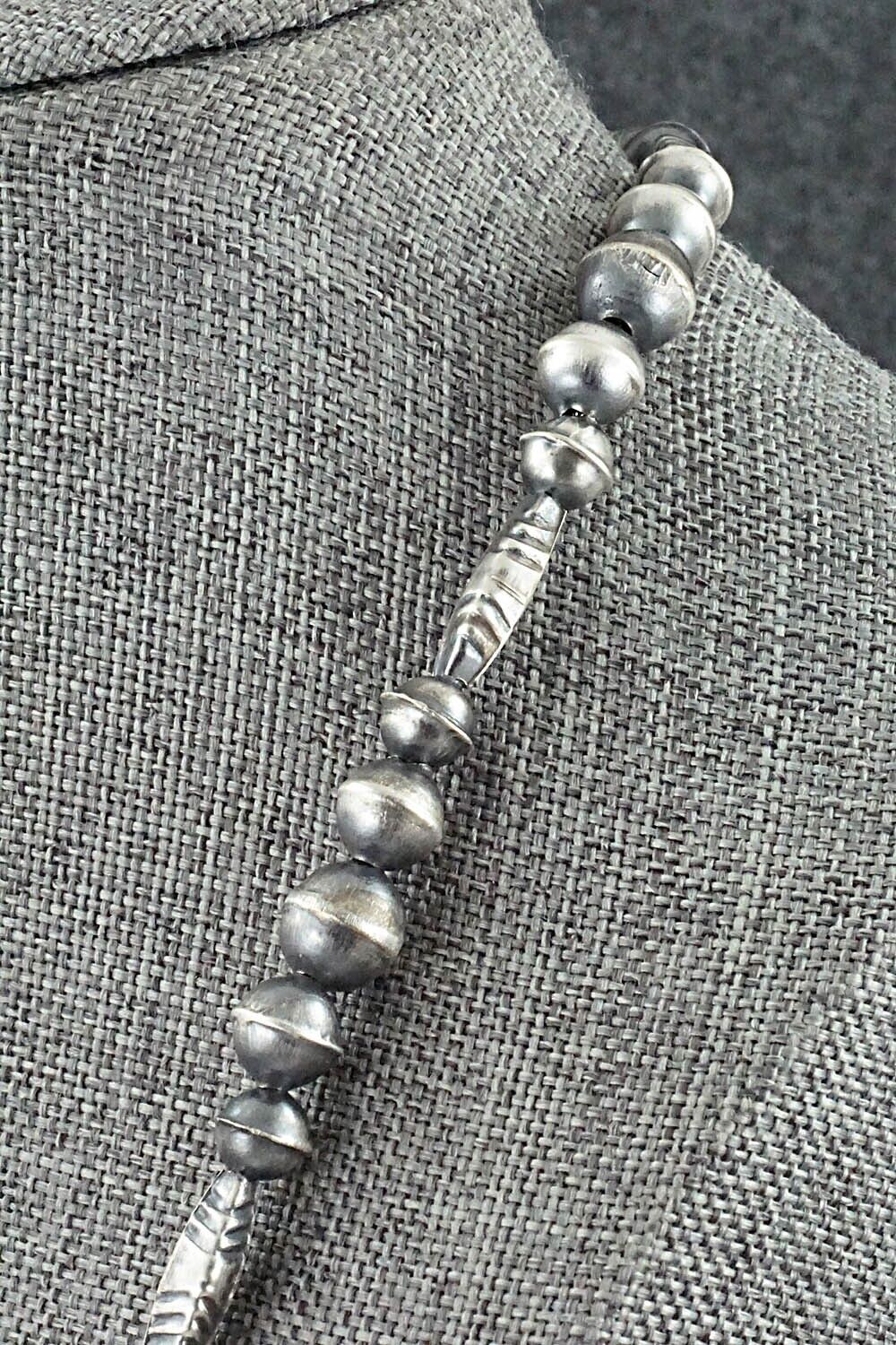 Sterling Silver Navajo Pearl Necklace 26" - Vintage