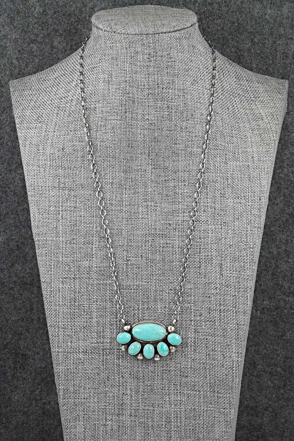 Turquoise & Sterling Silver Necklace - Kathleen Livingston