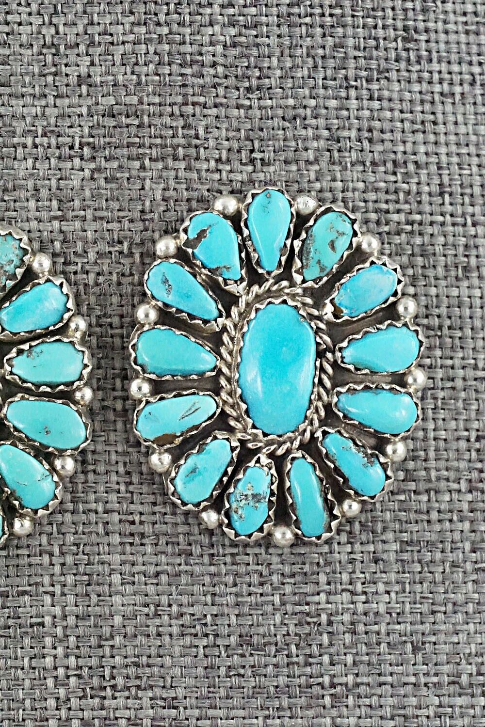 Turquoise & Sterling Silver Earrings - Justina Wilson