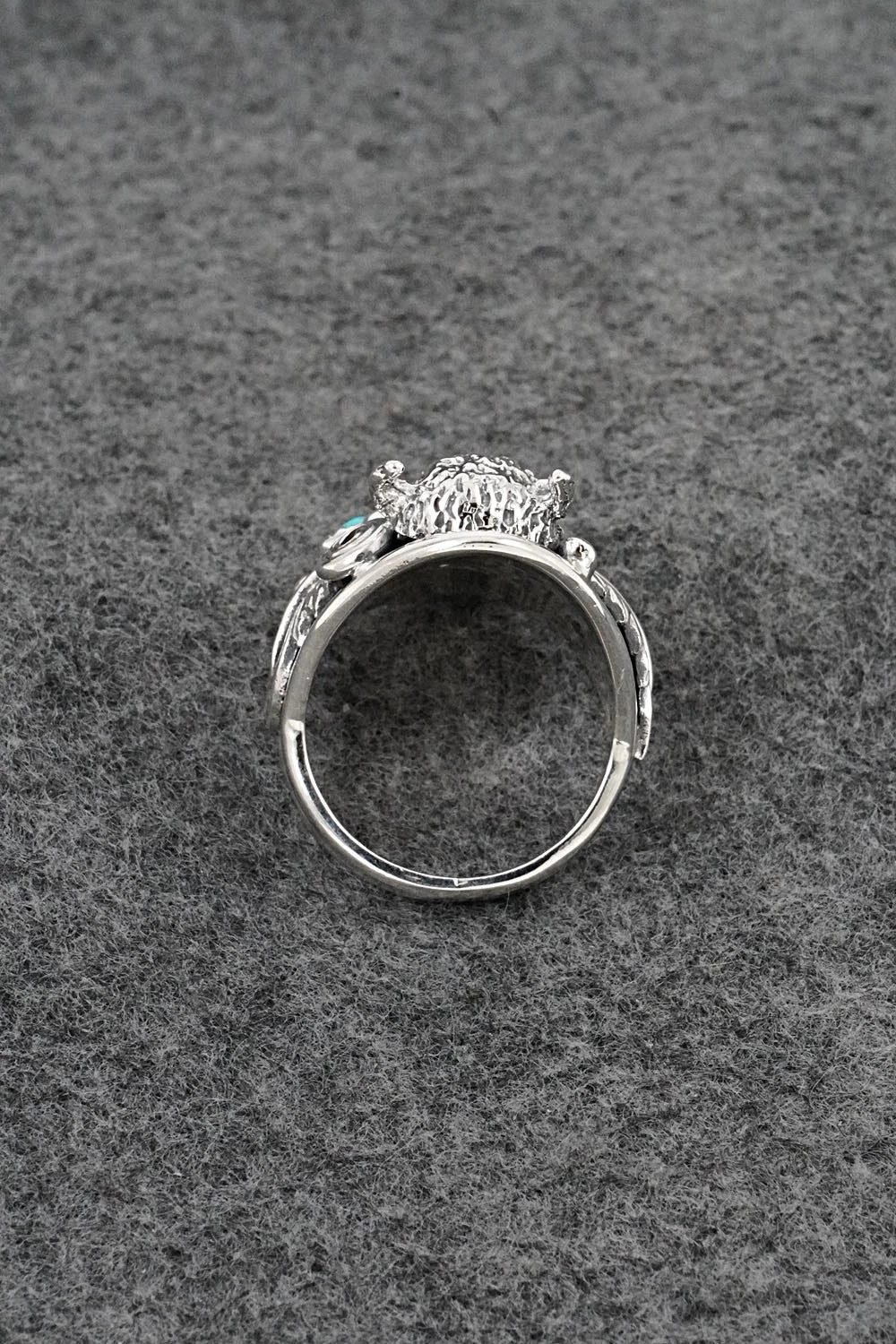 Turquoise & Sterling Silver Ring - Darrell Morgan - Size 10