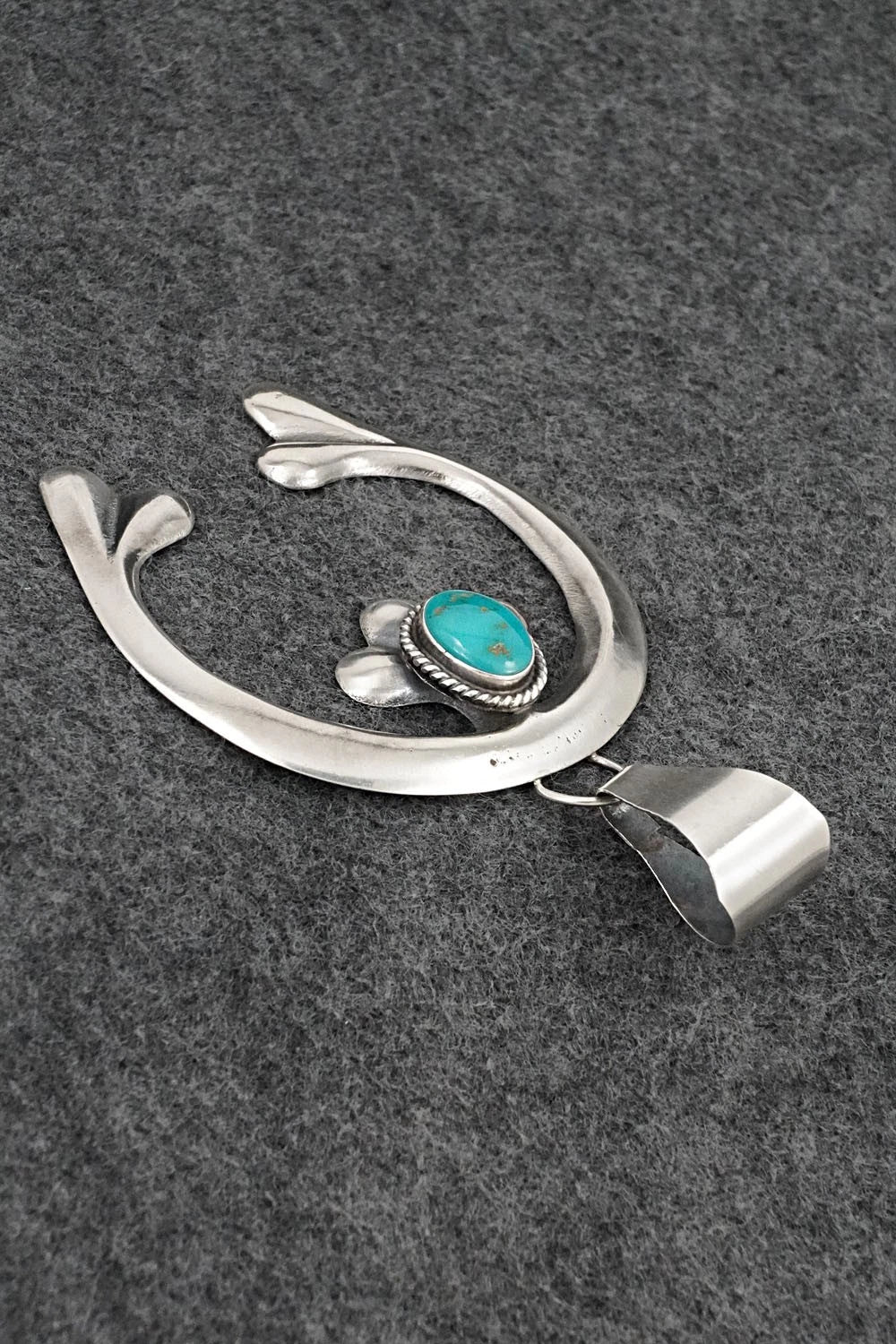 Turquoise & Sterling Silver Pendant - Eugene Gruber