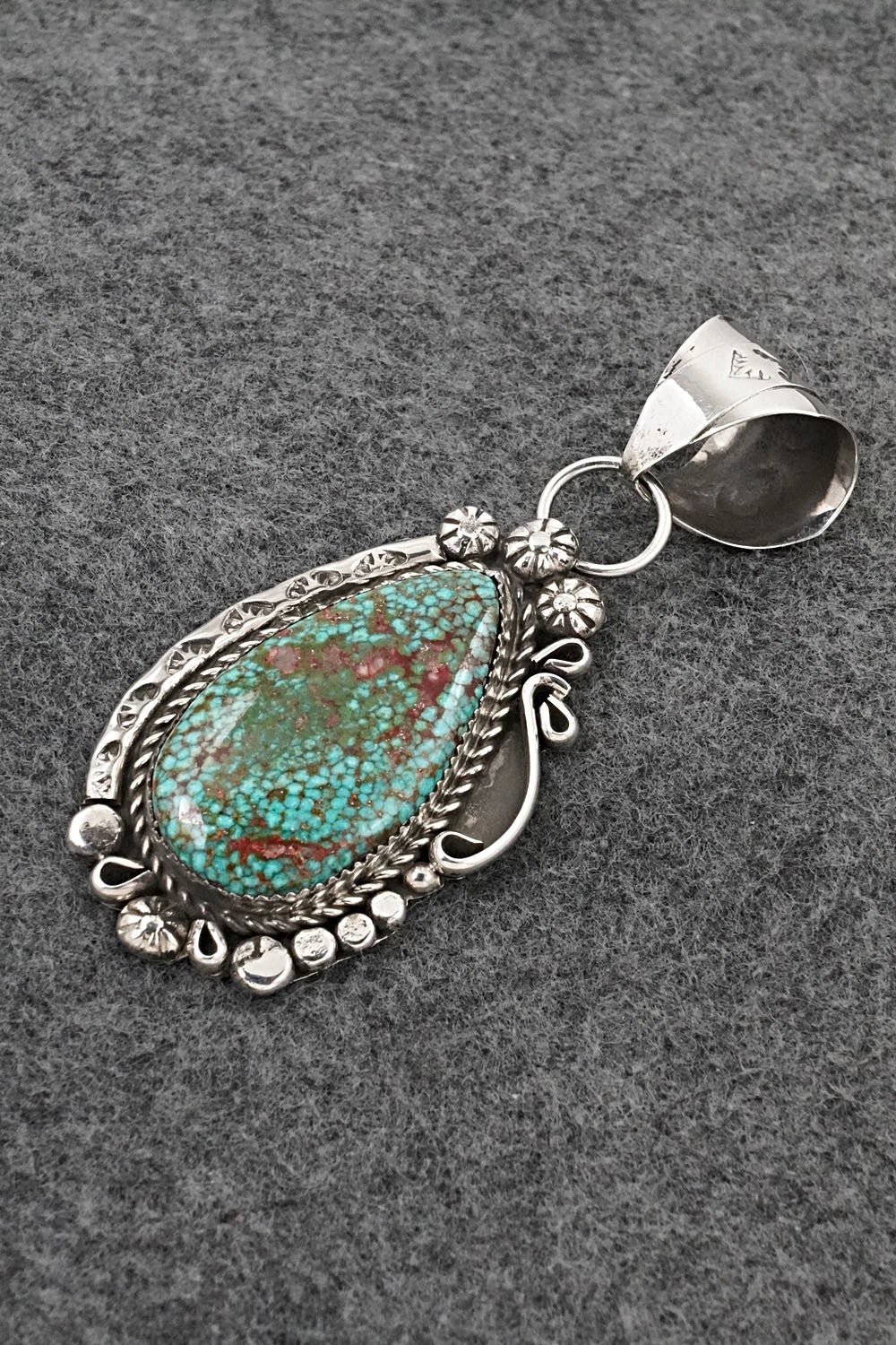 Turquoise and Sterling Silver Pendant - Phil Nez