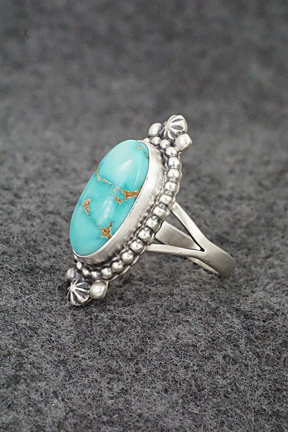 Turquoise & Sterling Silver Ring - Randy Boyd - Size 9