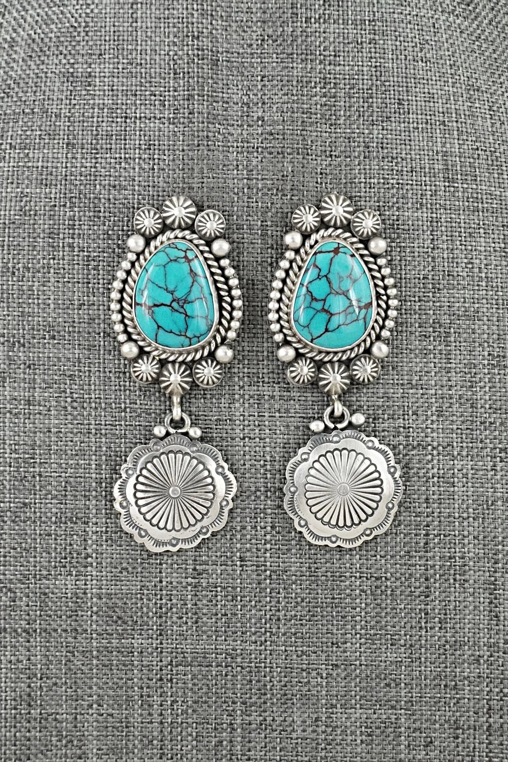 Turquoise & Sterling Silver Earrings - Michael Calladitto