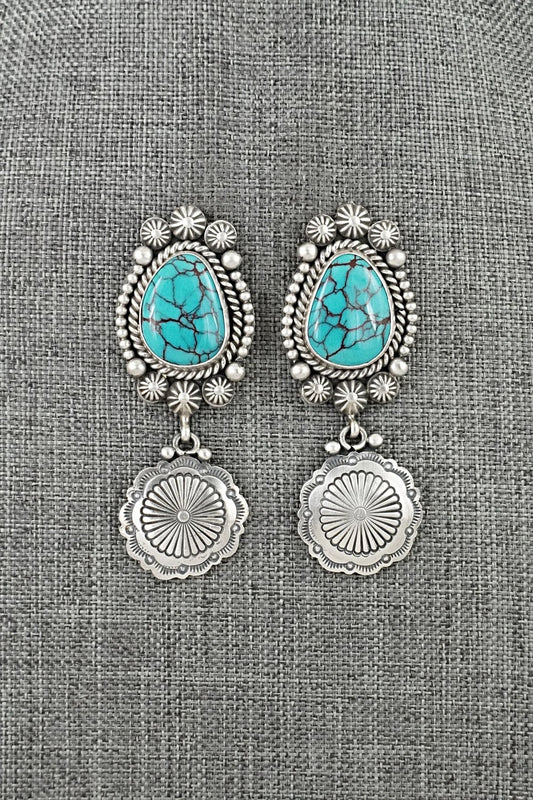 Turquoise & Sterling Silver Earrings - Michael Calladitto