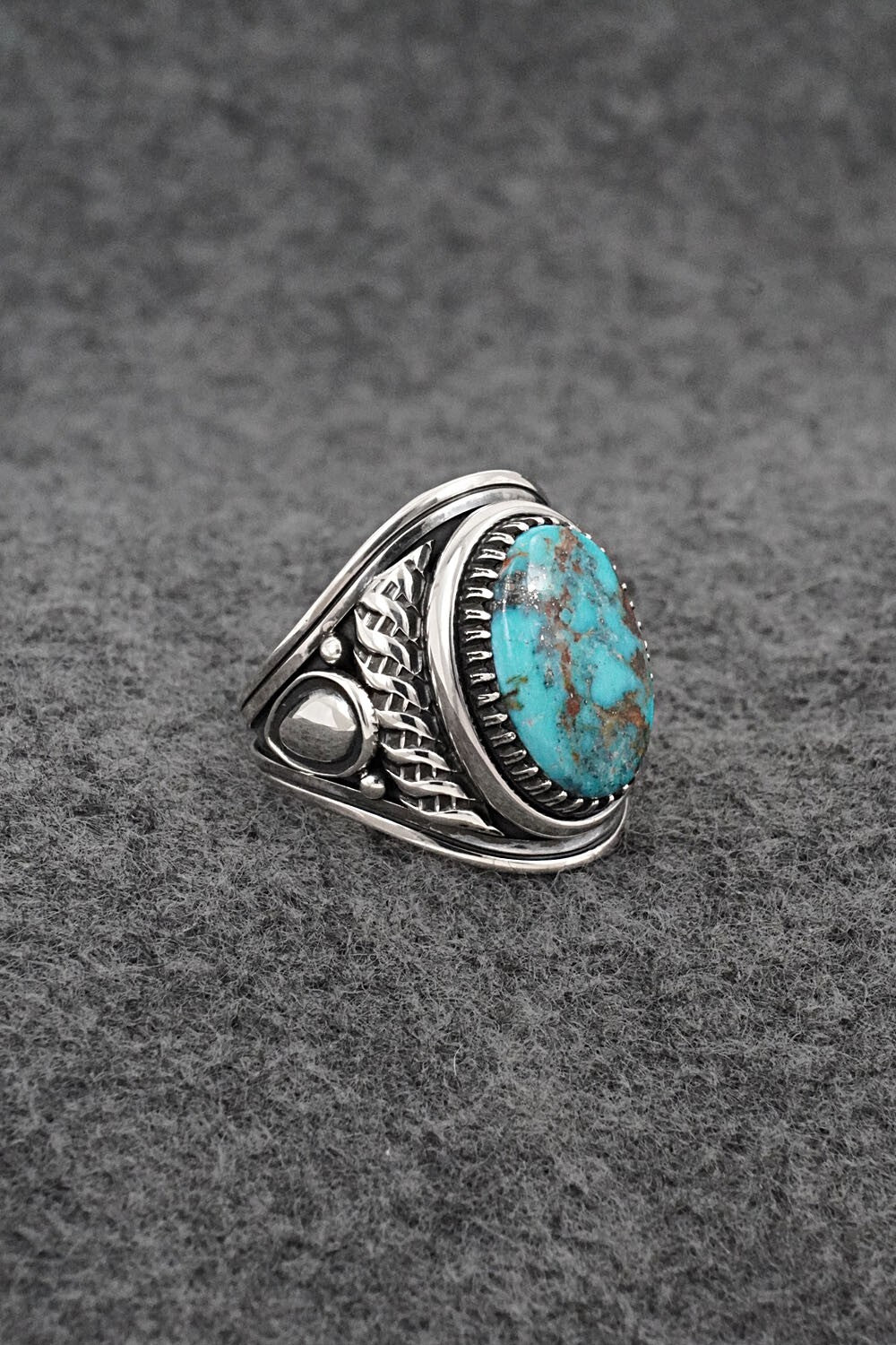Turquoise & Sterling Silver Ring - Derrick Gordon - Size 9