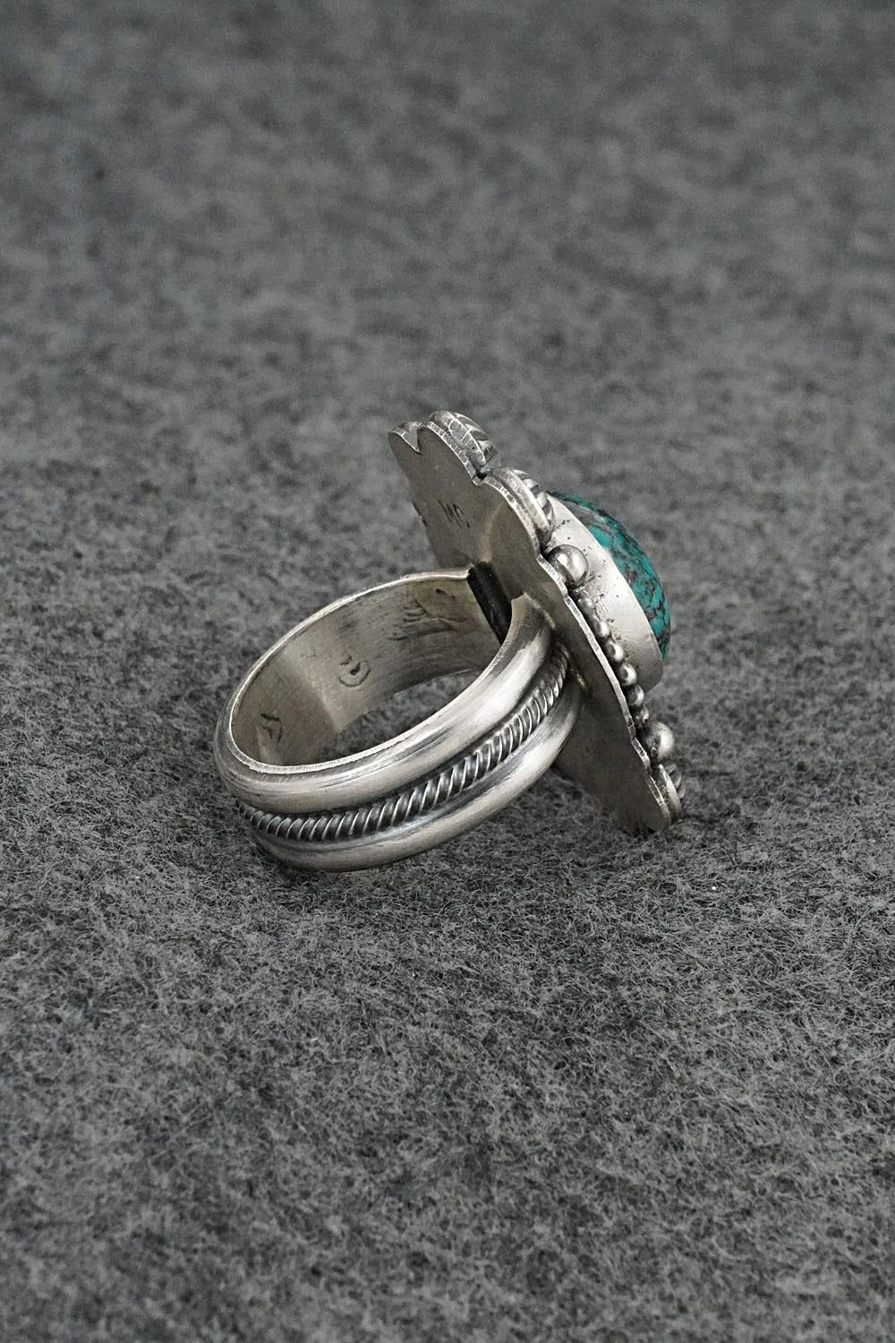 Turquoise & Sterling Silver Ring - Michael Calladitto - Size 8.75