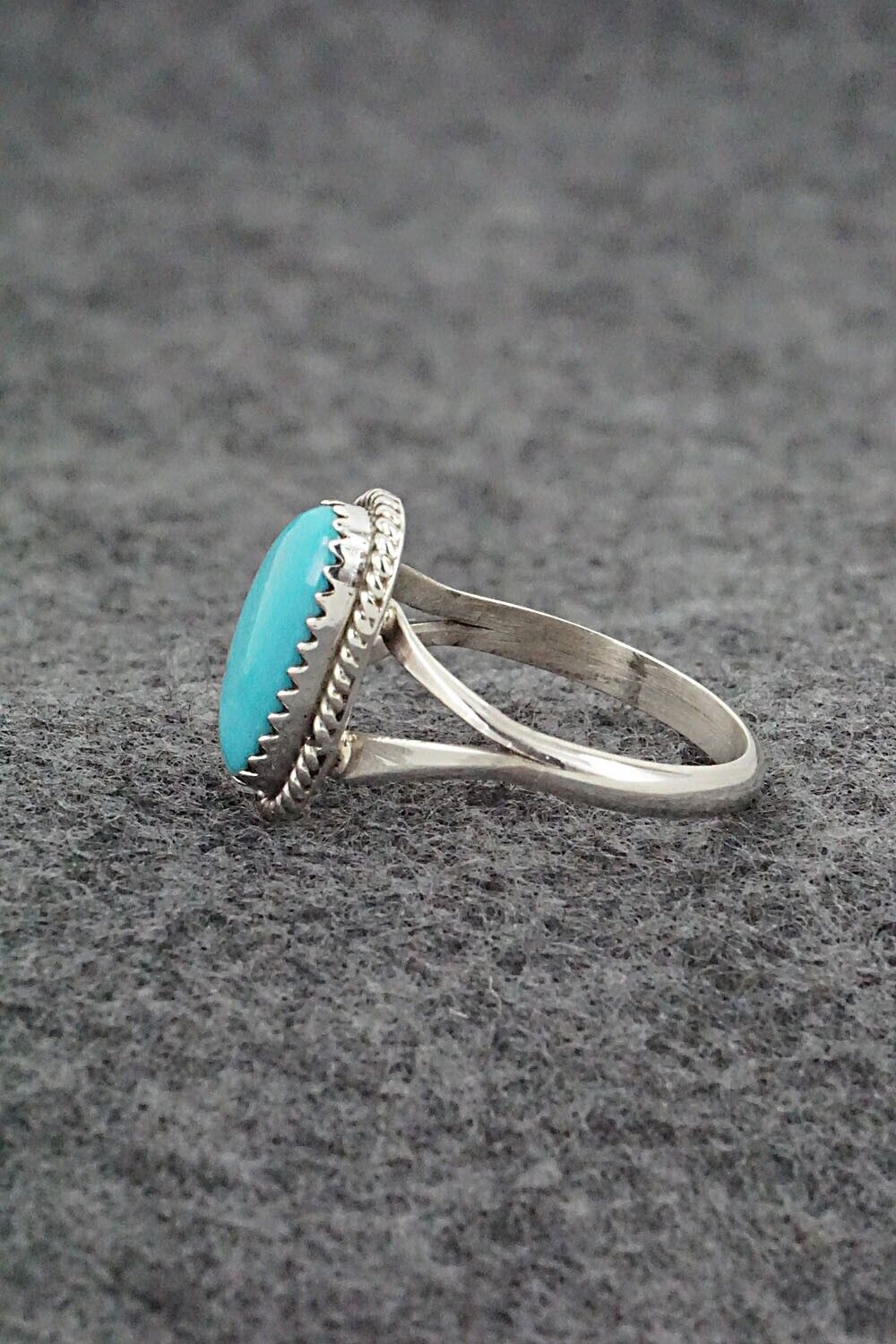 Turquoise & Sterling Silver Ring - Robert Martinez - Size 8.5