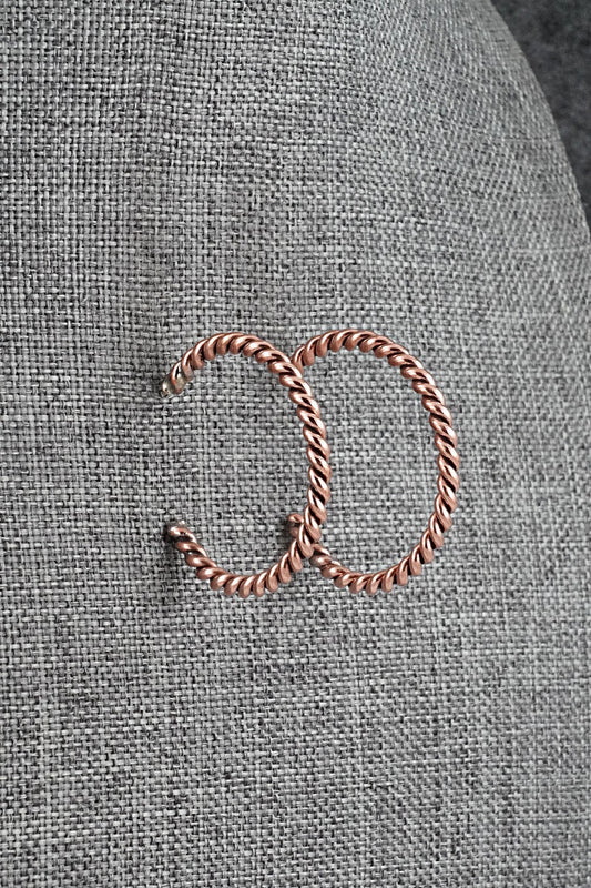 Copper Hoop Earrings - Elaine Tahe