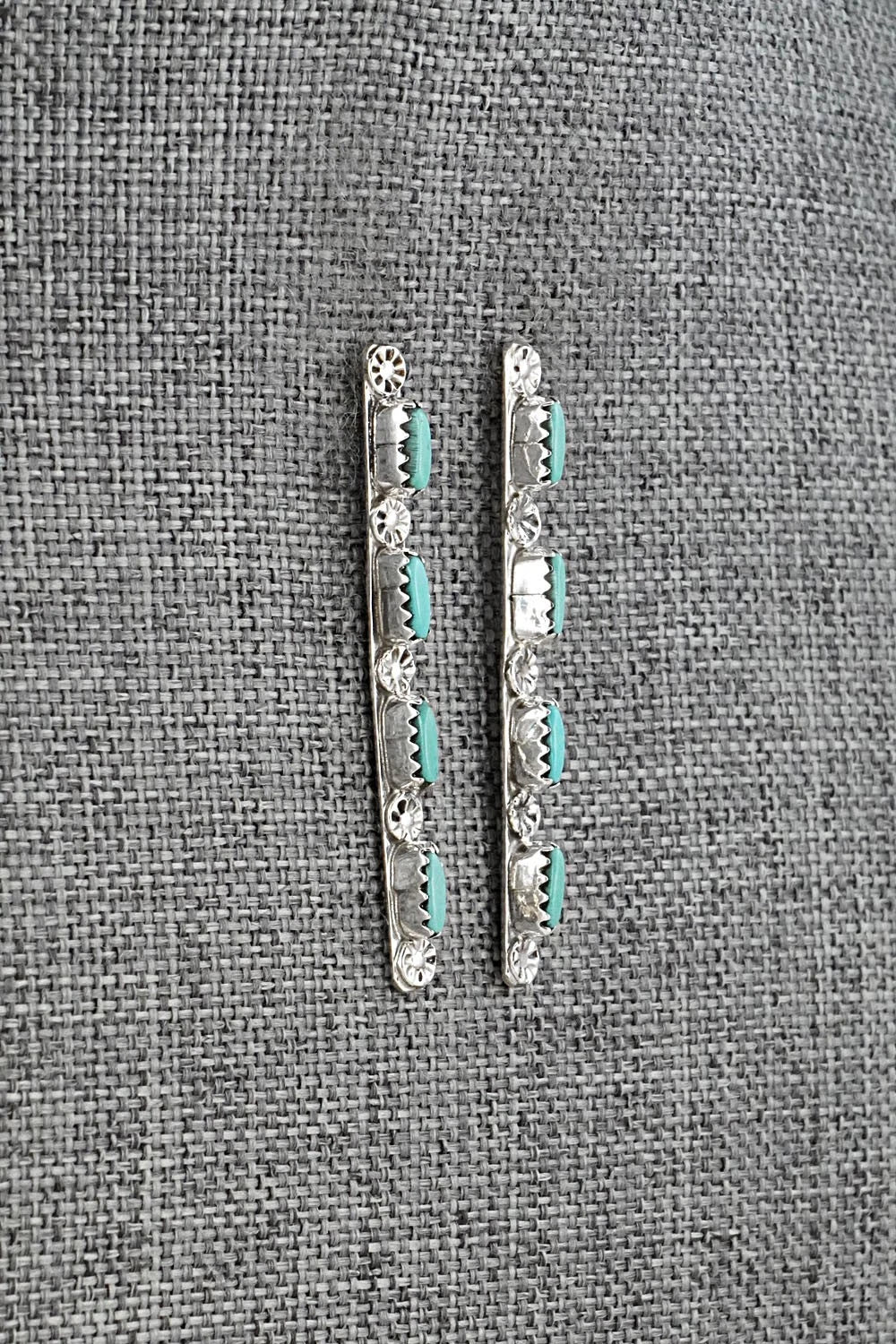 Turquoise & Sterling Silver Earrings - Murray Hannaweeka