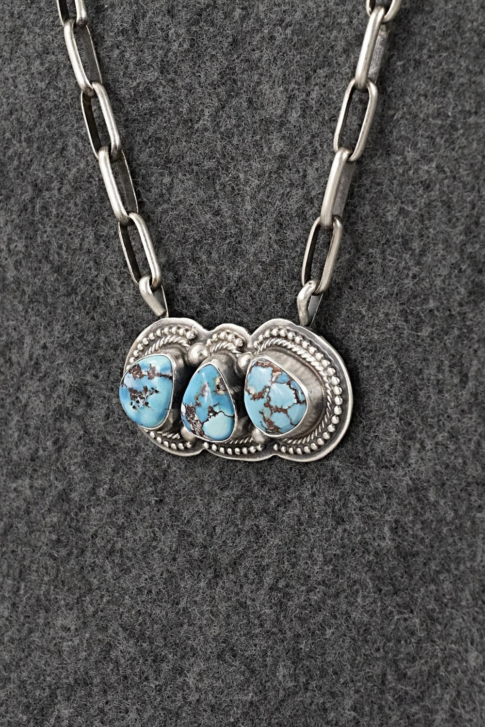 Turquoise & Sterling Silver Necklace - Kathleen Livingston