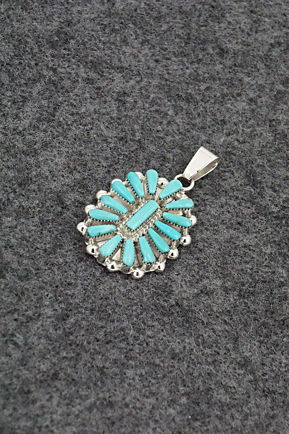 Turquoise & Sterling Silver Pendant - Vera Halusewa