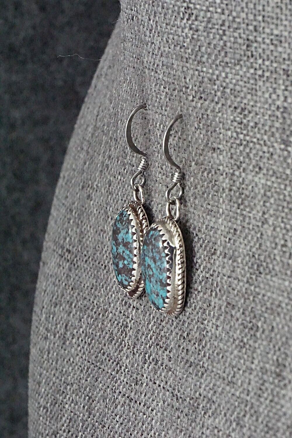 Turquoise & Sterling Silver Earrings - Ernest Hawthorne