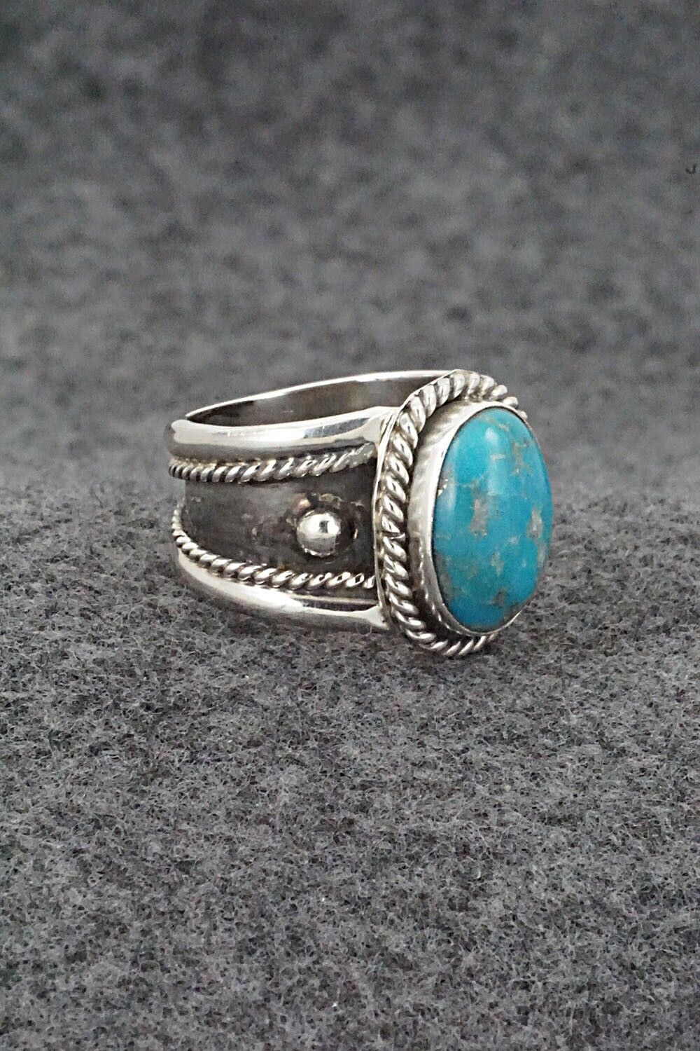 Turquoise & Sterling Silver Ring - Thomas Yazzie - Size 8