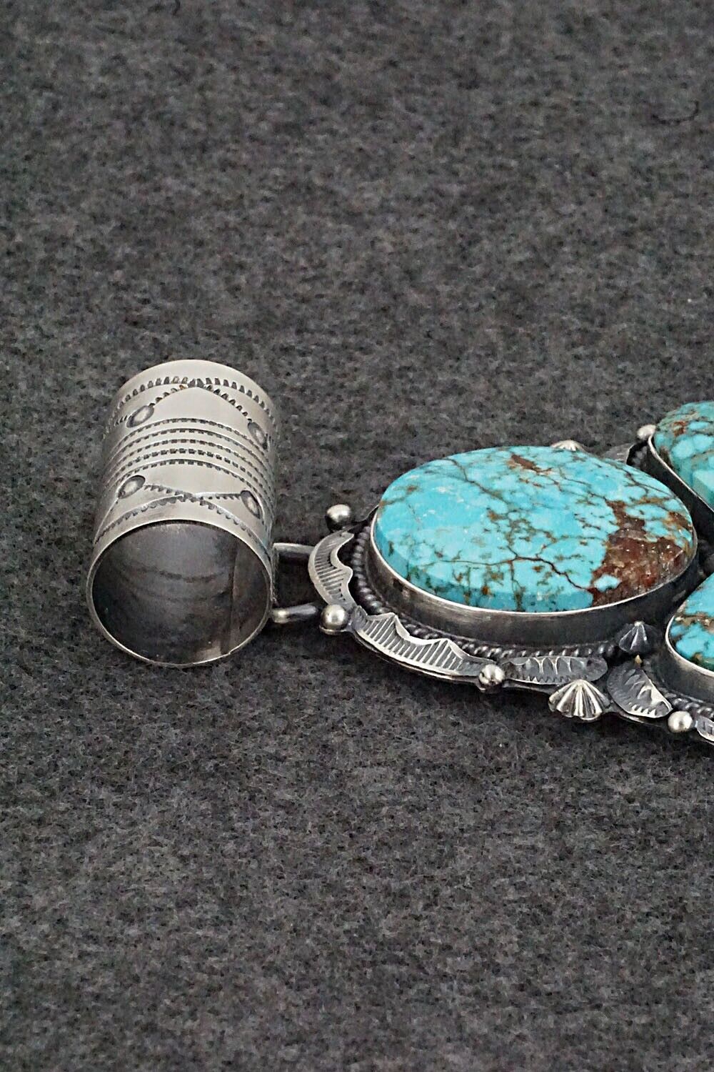 Turquoise & Sterling Silver Pendant & Earrings Set - Raymond Delgarito