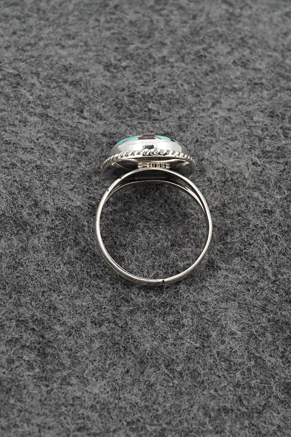 Turquoise & Sterling Silver Ring - Eugene Gruber - Size 8