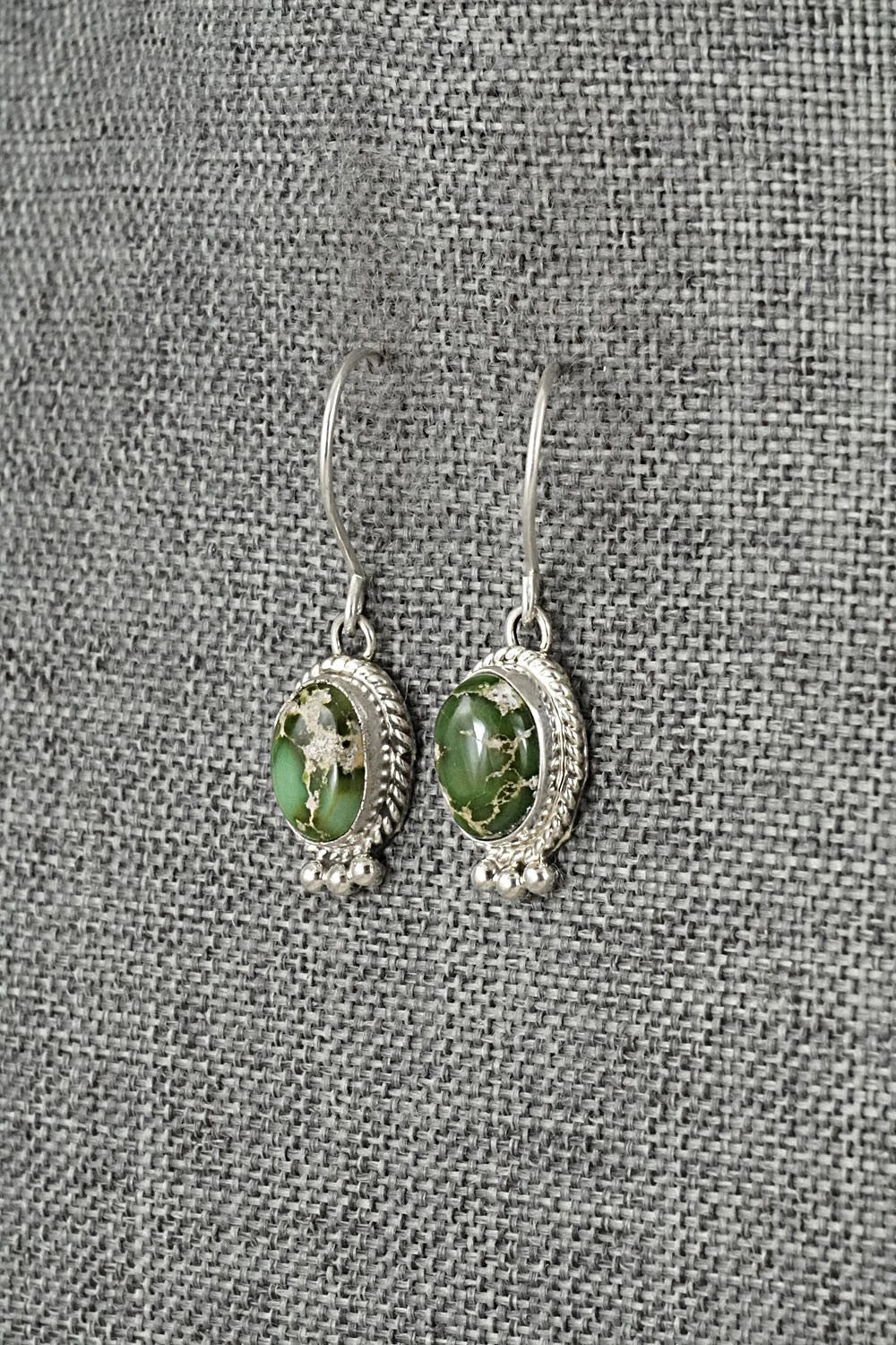 Turquoise & Sterling Silver Earrings - Eugene Gruber