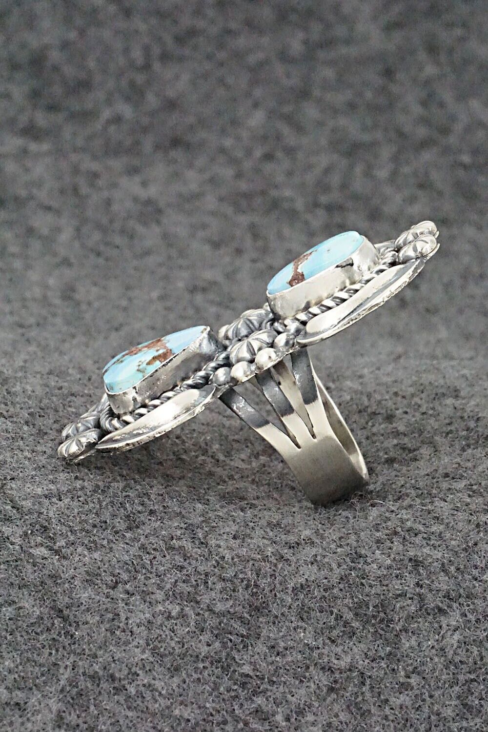 Turquoise & Sterling Silver Ring - Jeff James - Size 9
