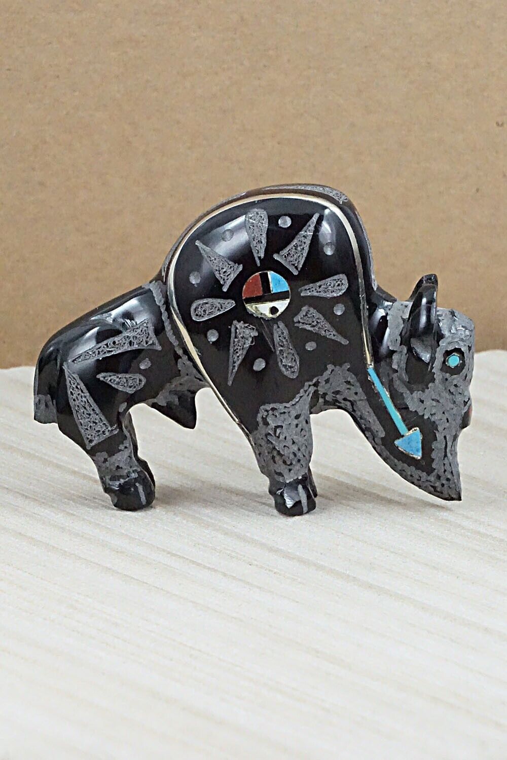 Buffalo Zuni Fetish Carving - Russell Shack