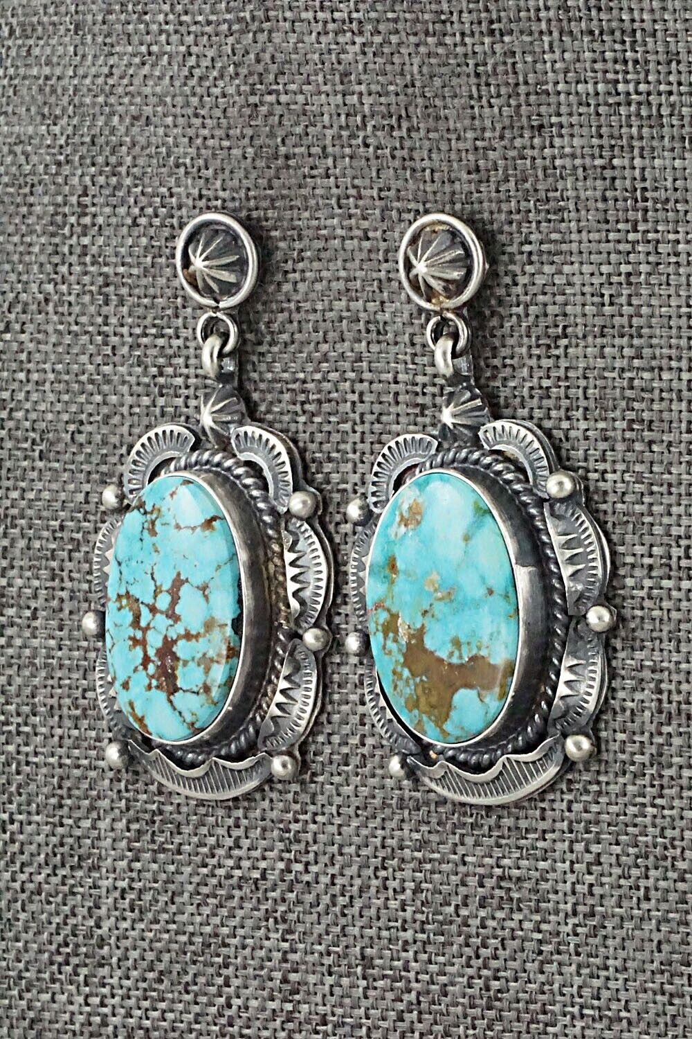 Turquoise & Sterling Silver Pendant & Earrings Set - Raymond Delgarito