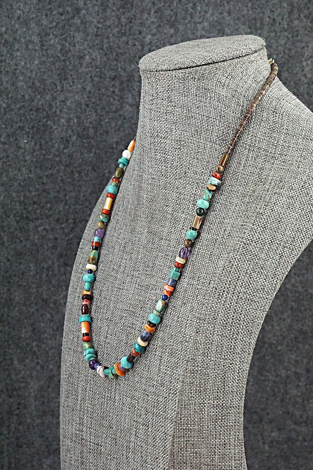 Multi-Stone & Sterling Silver Necklace 18" - Susie Deal