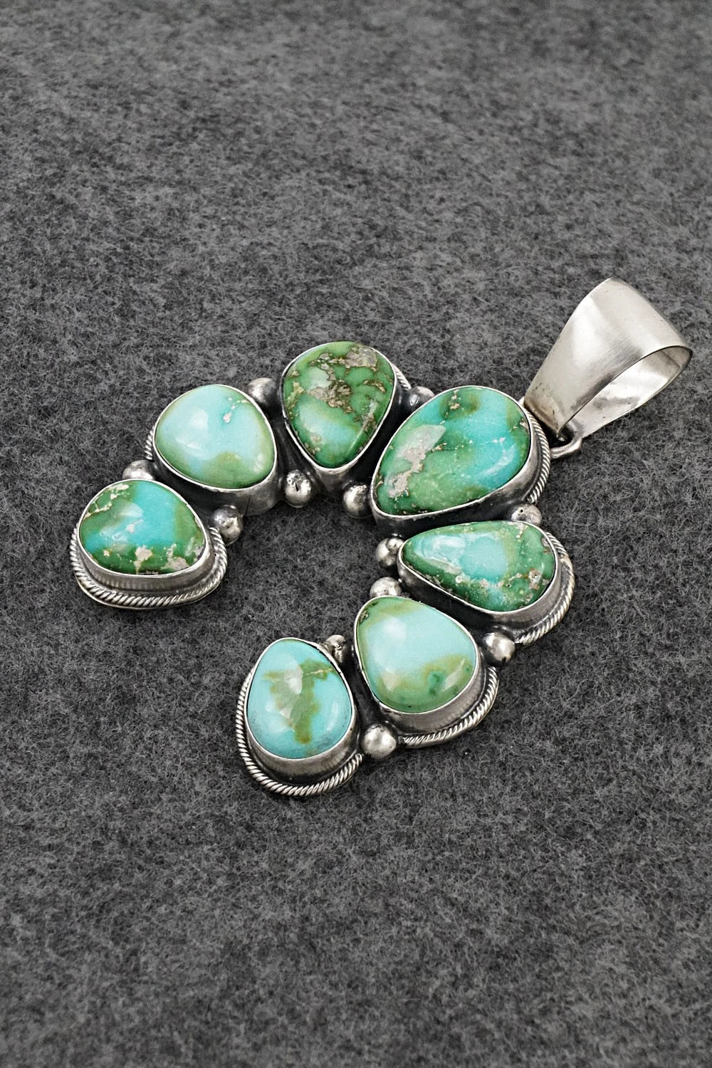 Turquoise & Sterling Silver Pendant - Paul Livingston