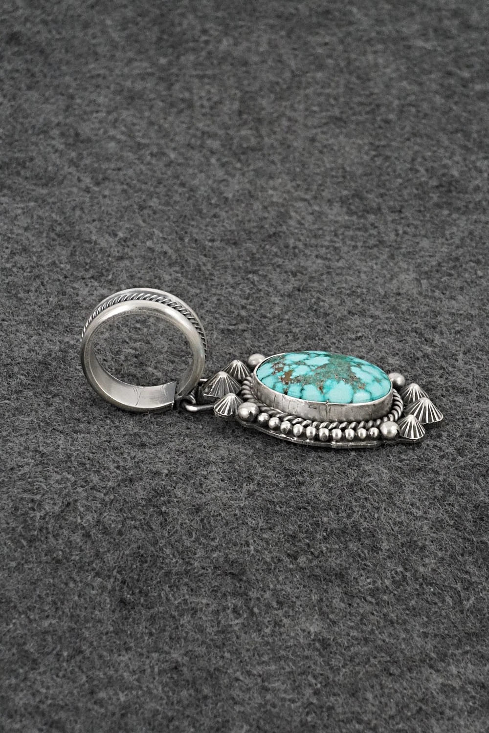 Turquoise & Sterling Silver Pendant - Michael Calladitto