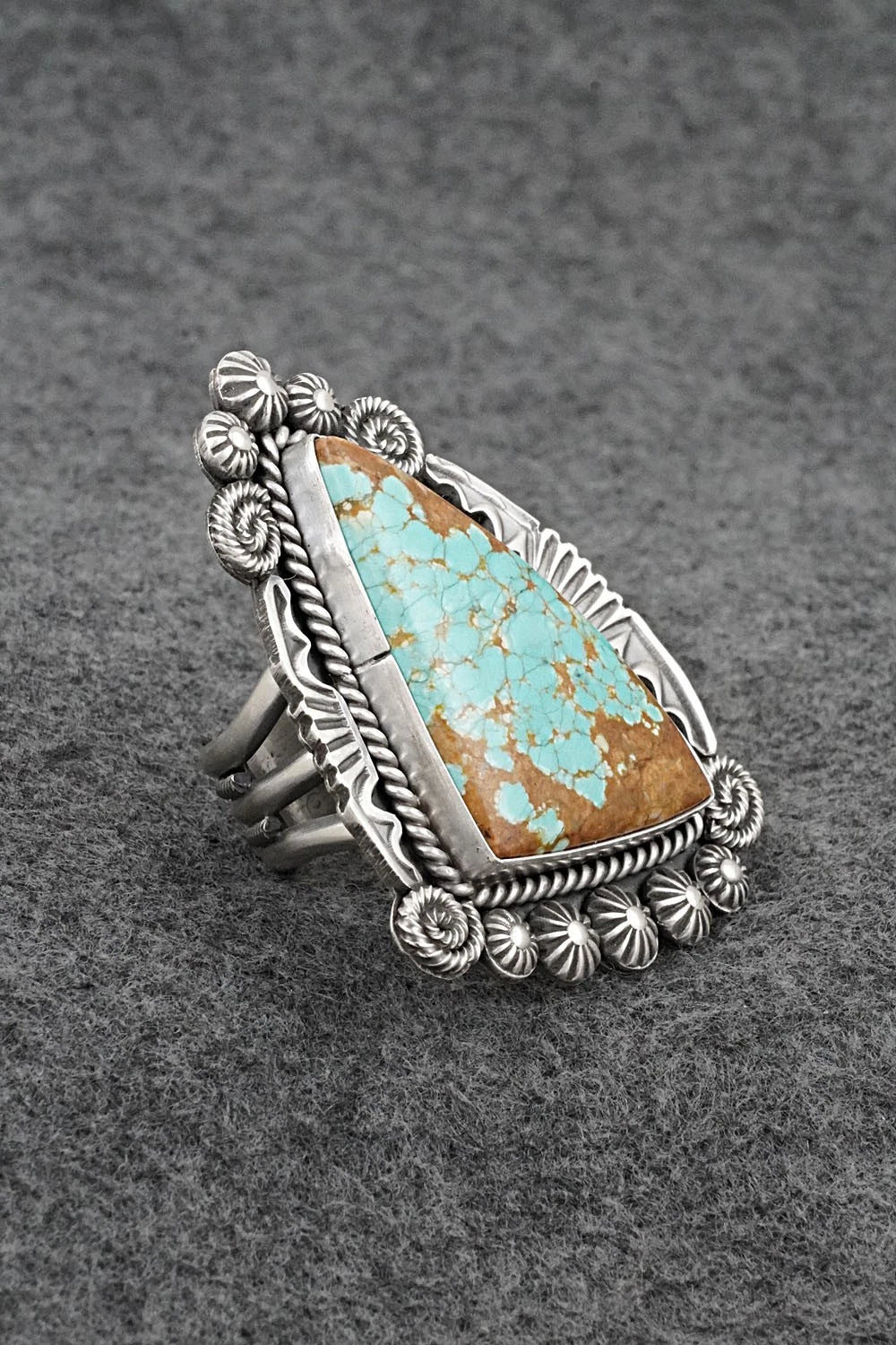 Turquoise & Sterling Silver Ring - Michael Calladitto - Size 9