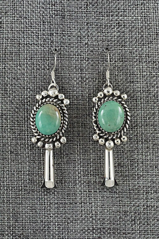 Turquoise & Sterling Silver Earrings - Vernon Johnson