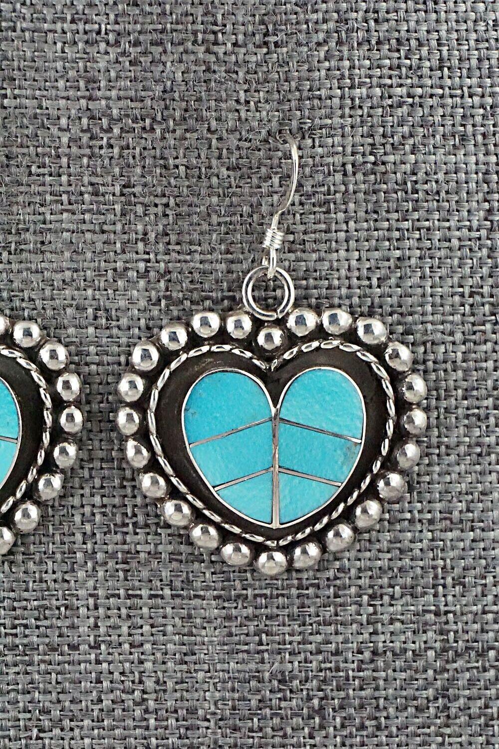 Turquoise & Sterling Silver Earrings - Faye Lowsayatee