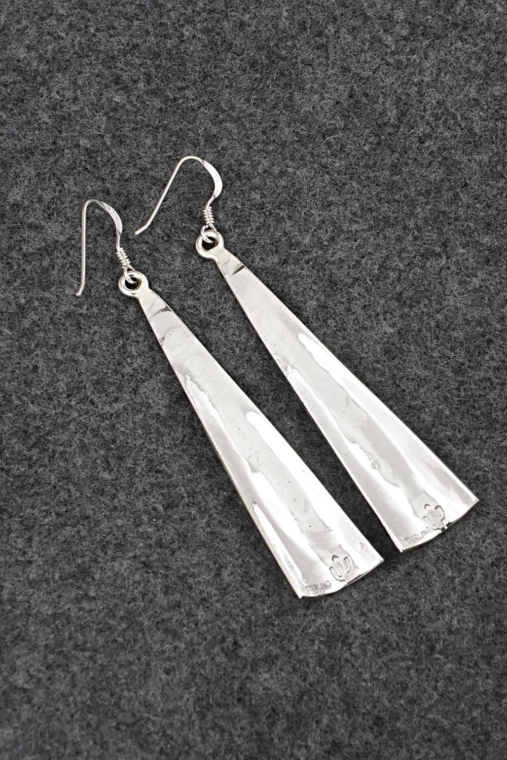 Turquoise, Coral Chip & Sterling Silver Earrings - Joleen Yazzie