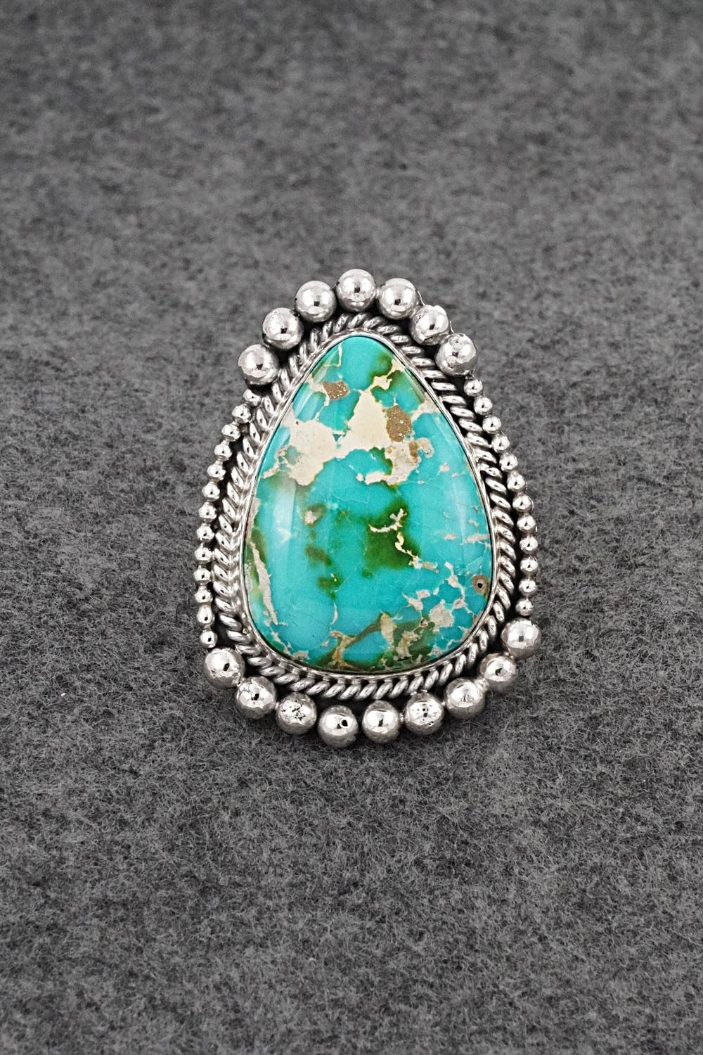 Turquoise & Sterling Silver Ring - Michael Calladitto - Size 9.5