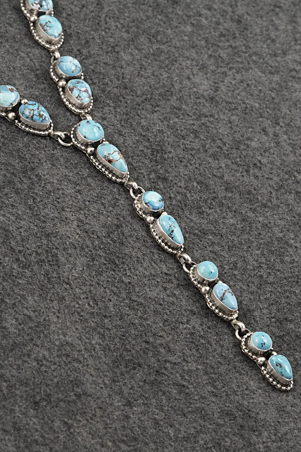 Turquoise & Sterling Silver Necklace and Earrings Set - Kathleen Livingston