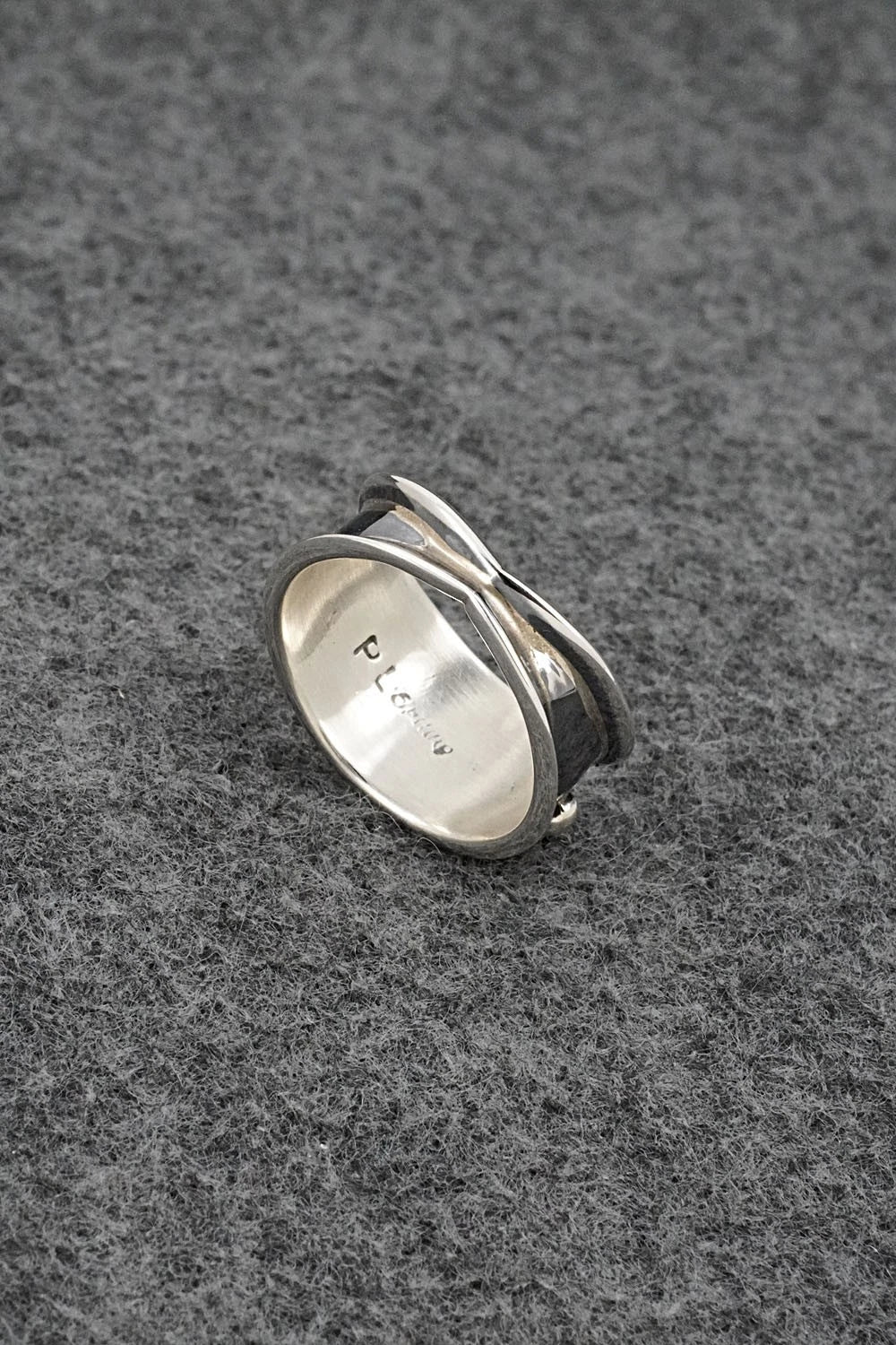 Coral & Sterling Silver Ring - Paul Largo - Size 9.5