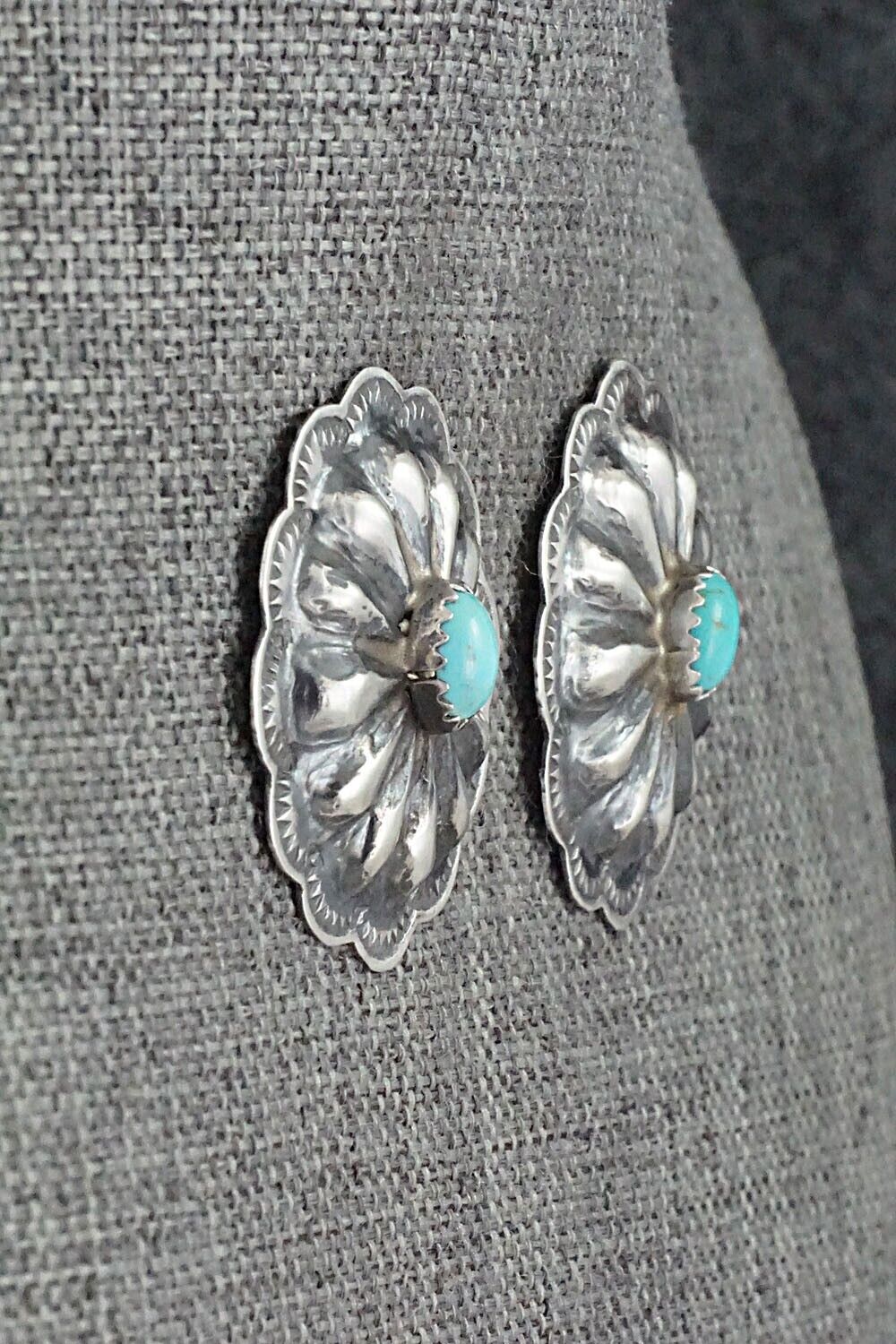 Turquoise & Sterling Silver Earrings - Rita Lee