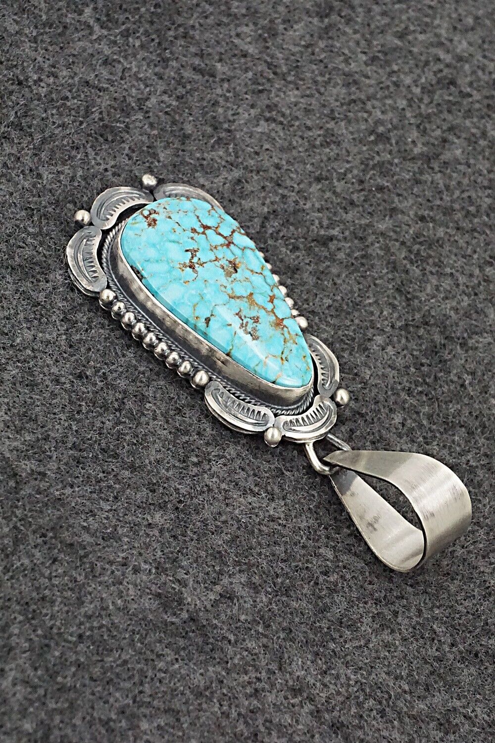 Turquoise & Sterling Silver Pendant - Daniel Benally