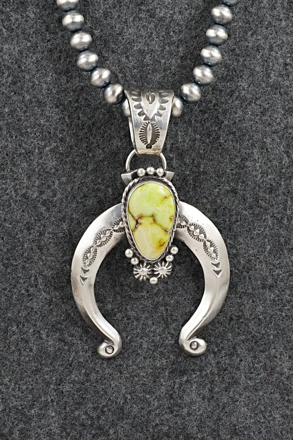 Variscite & Sterling Silver Necklace - Samuel Yellowhair