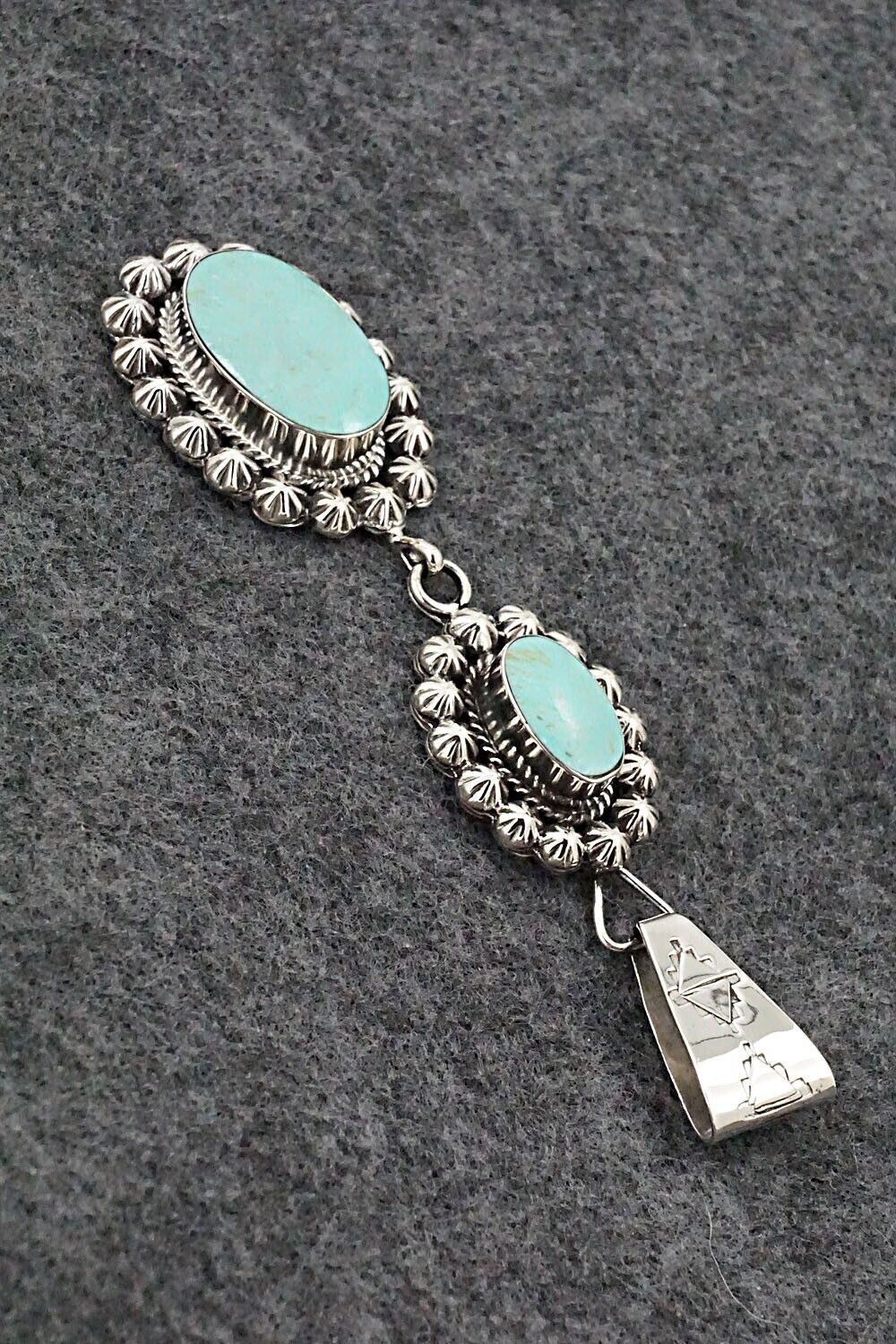 Turquoise & Sterling Silver Pendant - Sheena Jack