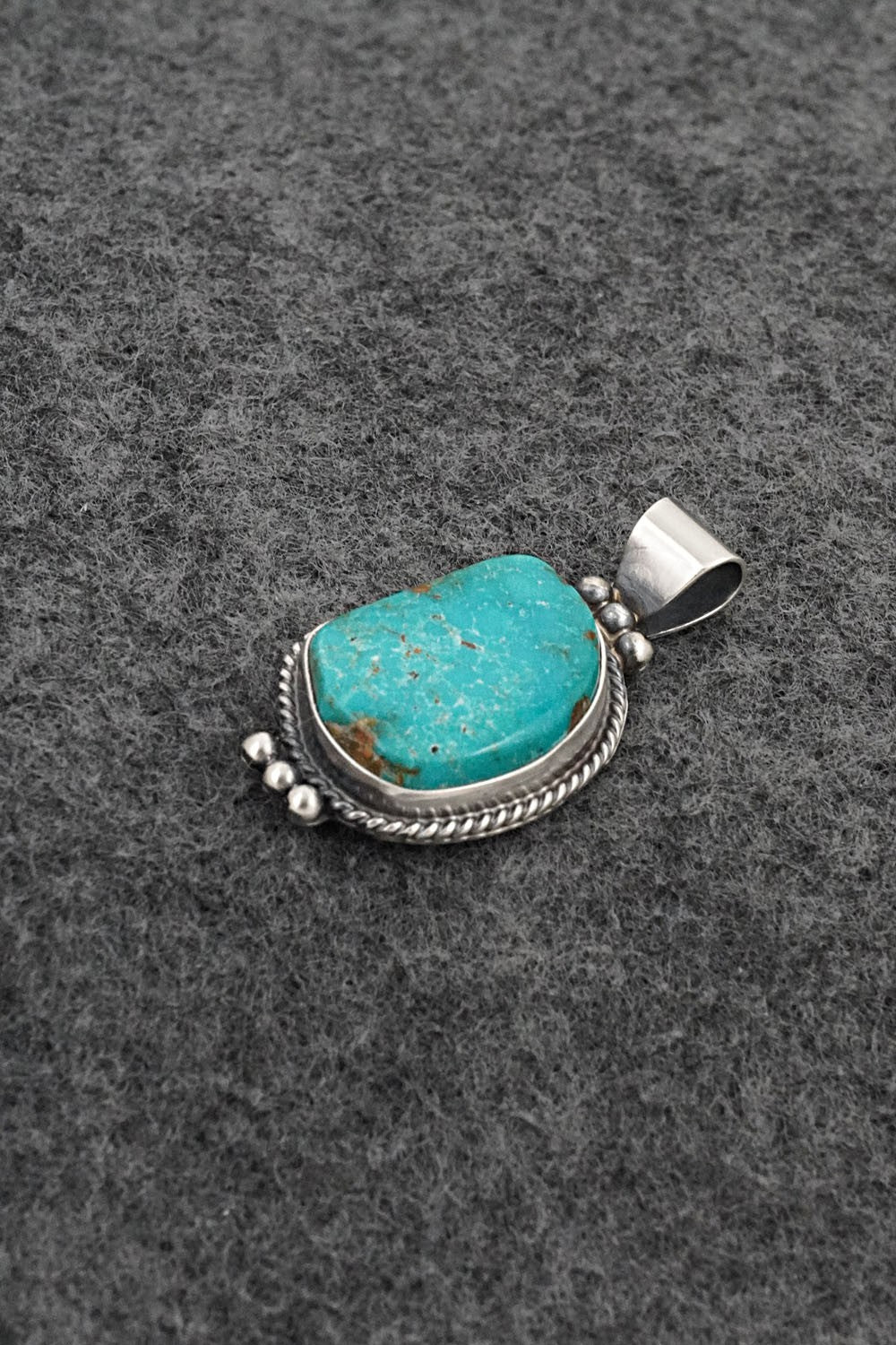 Turquoise & Sterling Silver Pendant - Rena Begay