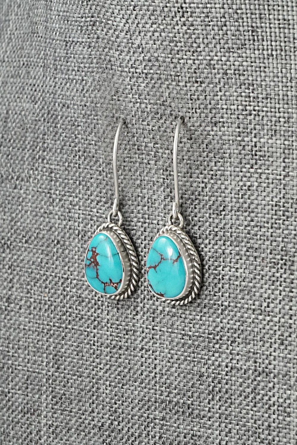 Turquoise & Sterling Silver Earrings - Eugene Gruber