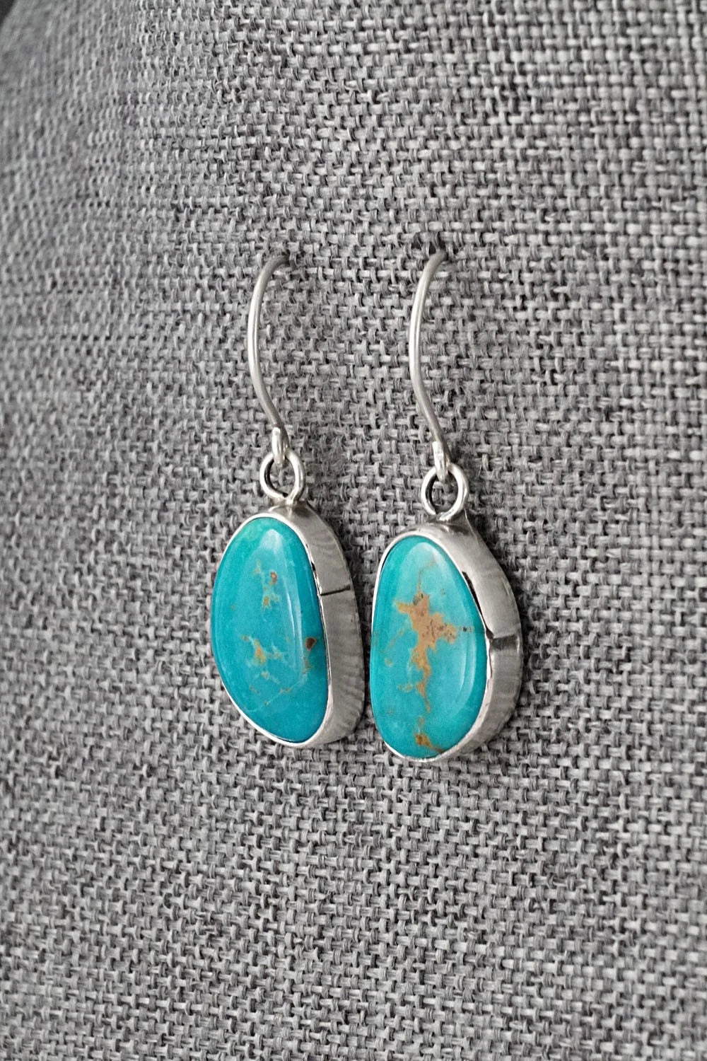 Turquoise & Sterling Silver Earrings - Rosemary Saunders