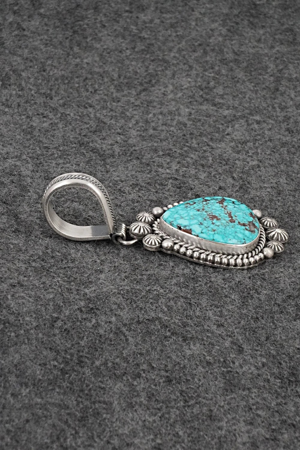 Turquoise & Sterling Silver Pendant - Michael Calladitto