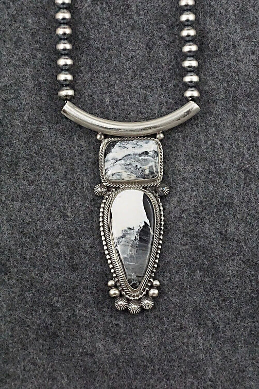 White Buffalo & Sterling Silver Necklace - Tom Lewis