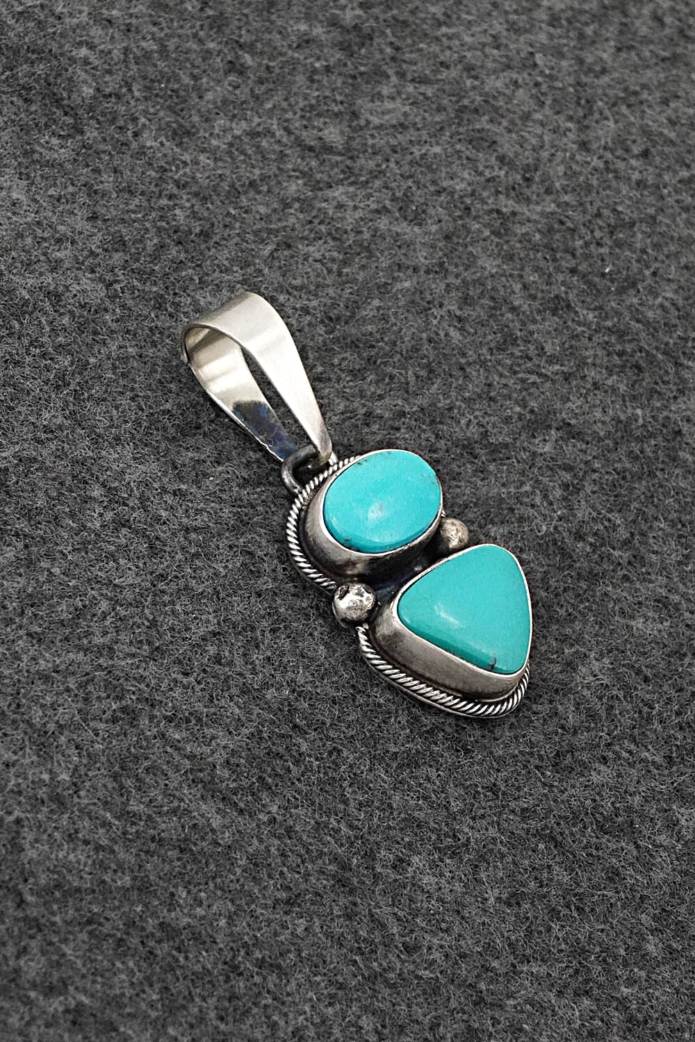 Turquoise & Sterling Silver Pendant - Darrin Livingston
