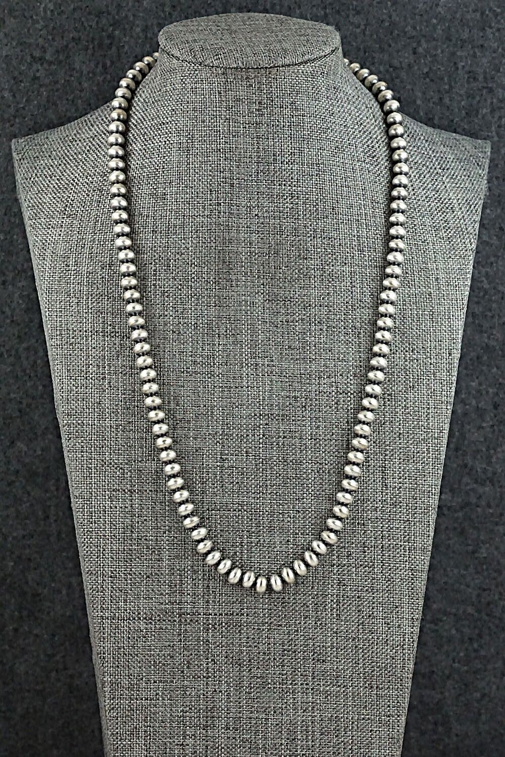 Sterling Silver Navajo Pearl Necklace 20" - Bryannen Halwood