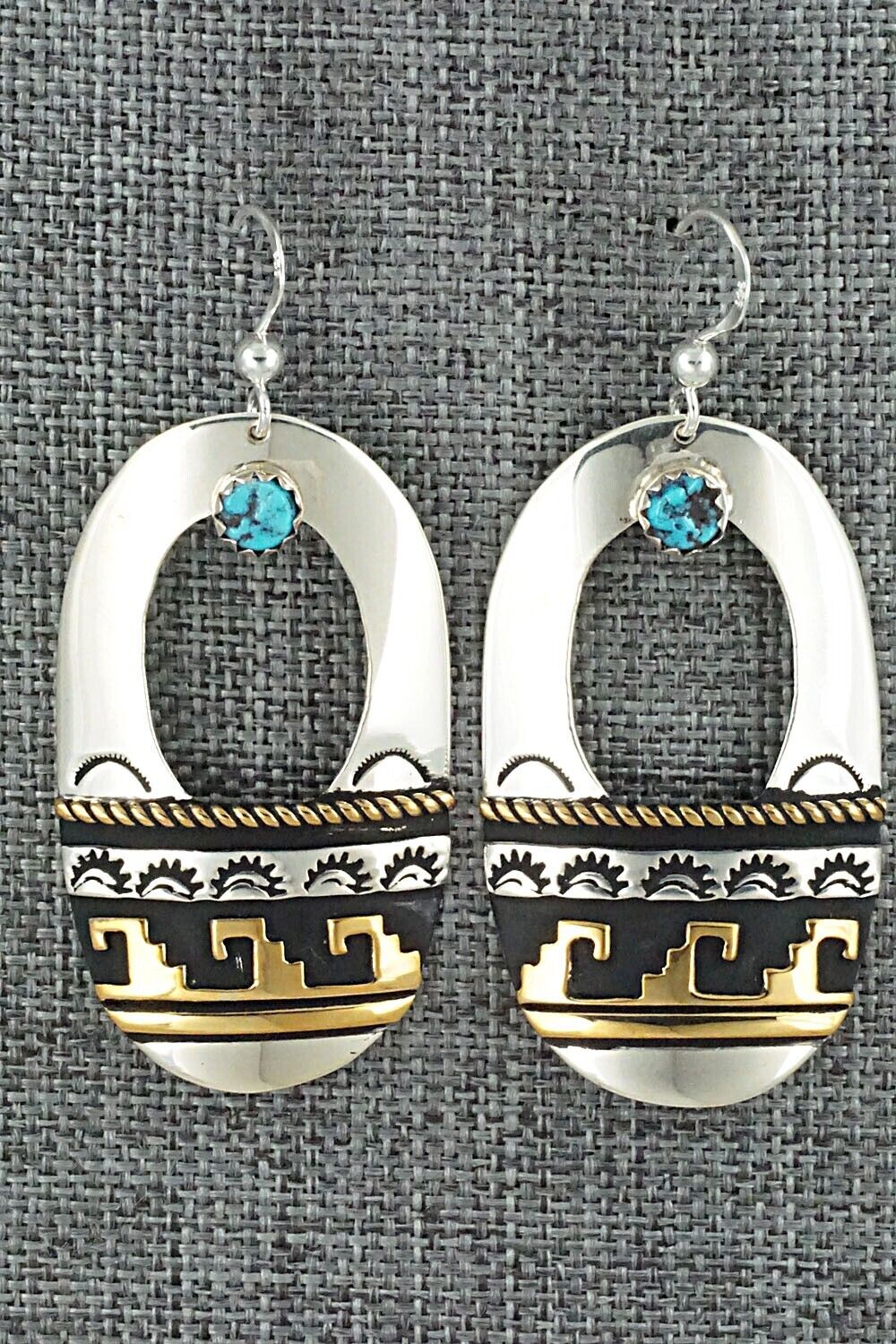 Turquoise & Sterling Silver Earrings - Rosita Singer